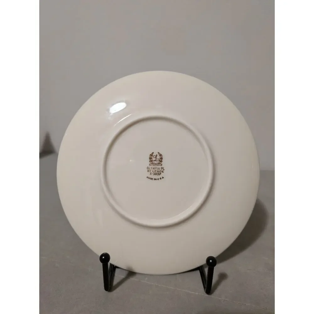 Lenox Olympia Platinum X303P Fine China Lot - 3 Salad Plates & 2 Dessert Plates